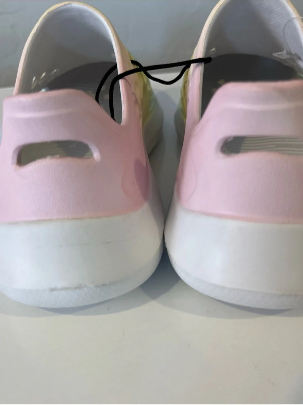 Rugged Shark Kids' Water-Friendly Slip-On Clogs - Pastel Green & Pink size 2